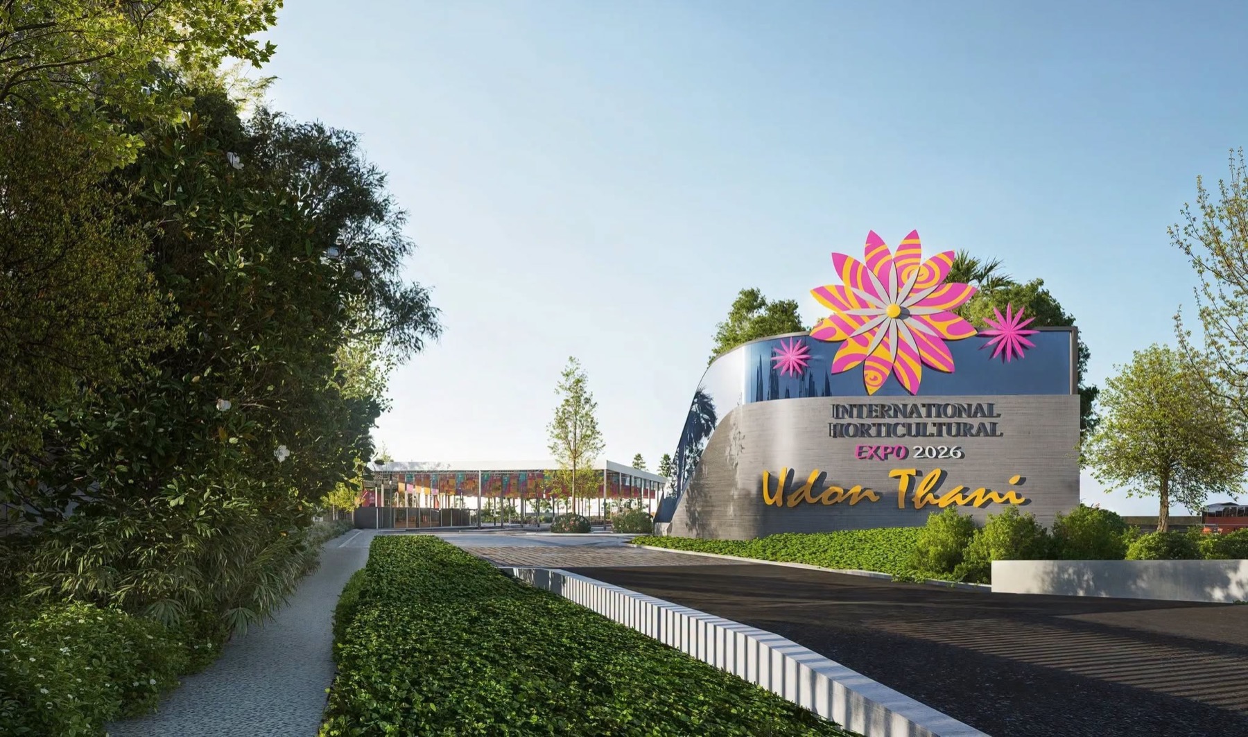 Entrance signage for the Udon Thani International Horticultural Expo 2026